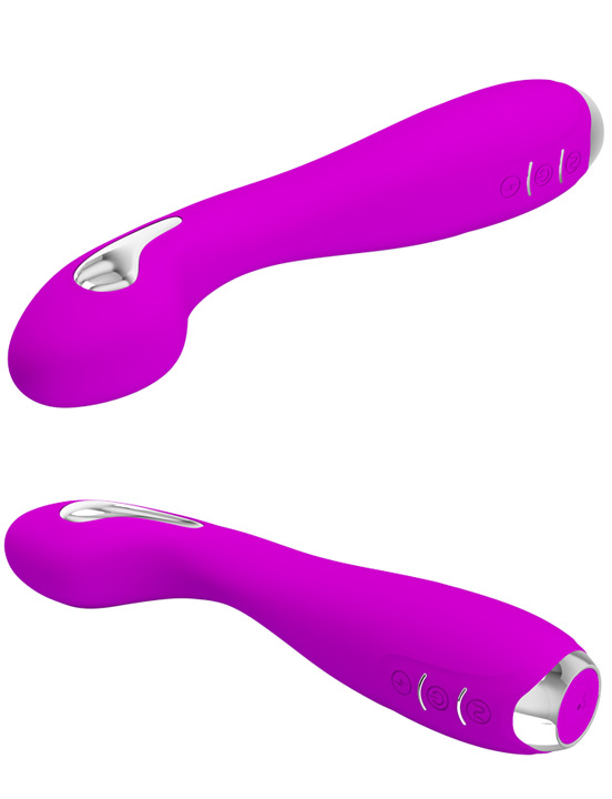 Вибратор HECTOR точки G с электростимуляцией, 7x5 режимов, силикон, фиолетовый, 32x195 мм