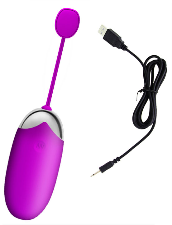 Виброяйцо Abner, APP контроль, bluetooth, фиолетовое, 33x75 мм