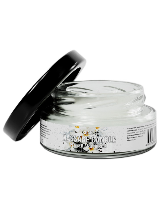 Свеча SGAN с кокосовым воском и эфирными маслами «Перца и нероли», 50 мл