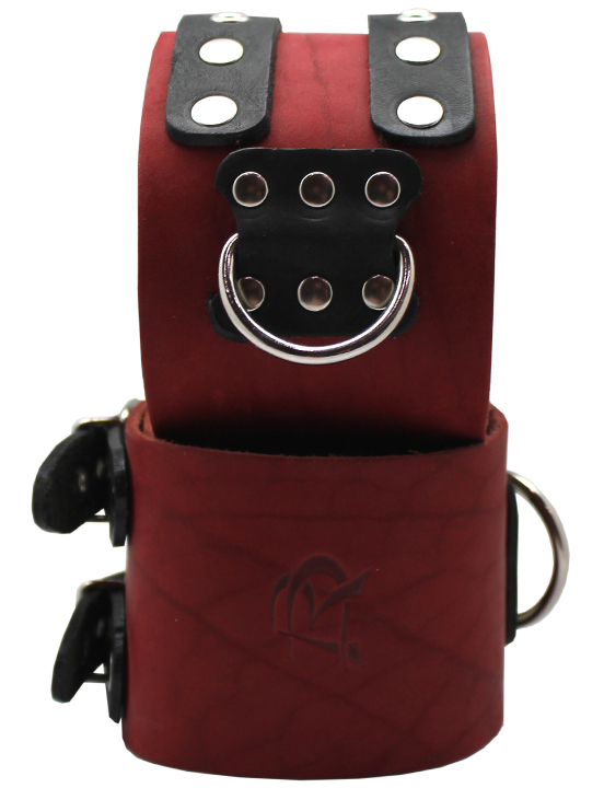 Поножи на цепи без подкладки, красные, размер универсальный