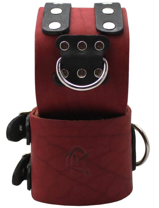 Поножи на цепи без подкладки, красные, размер универсальный