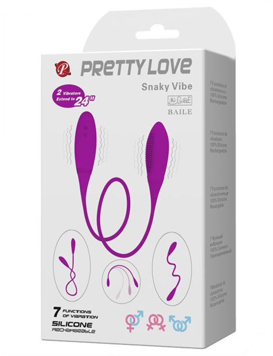 Мини-вибратор SNAKY VIBE на гибком стержне, 7 видов вибрации, 32x600 мм