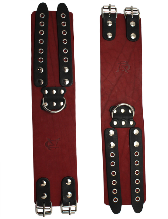 Поножи на цепи без подкладки, красные, размер универсальный