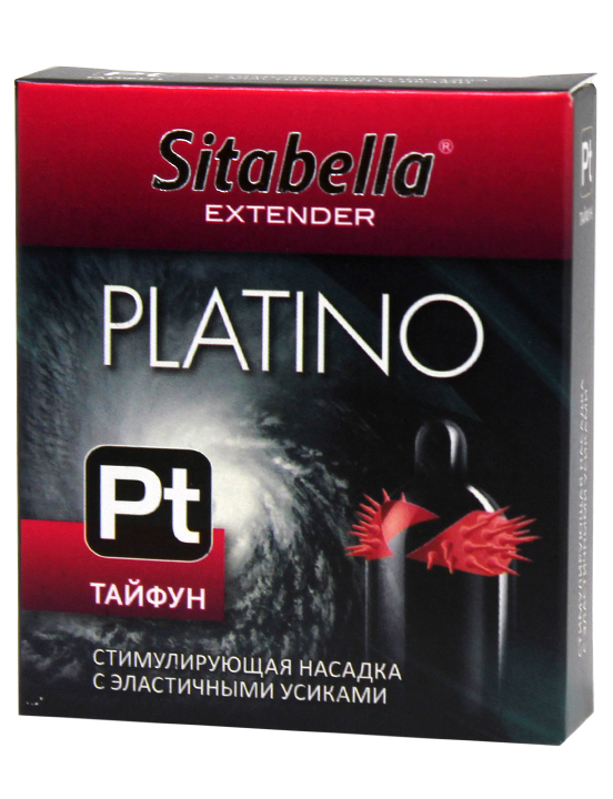 Насадка стимулирующая Extender Platino «Тайфун» с эластичными усиками