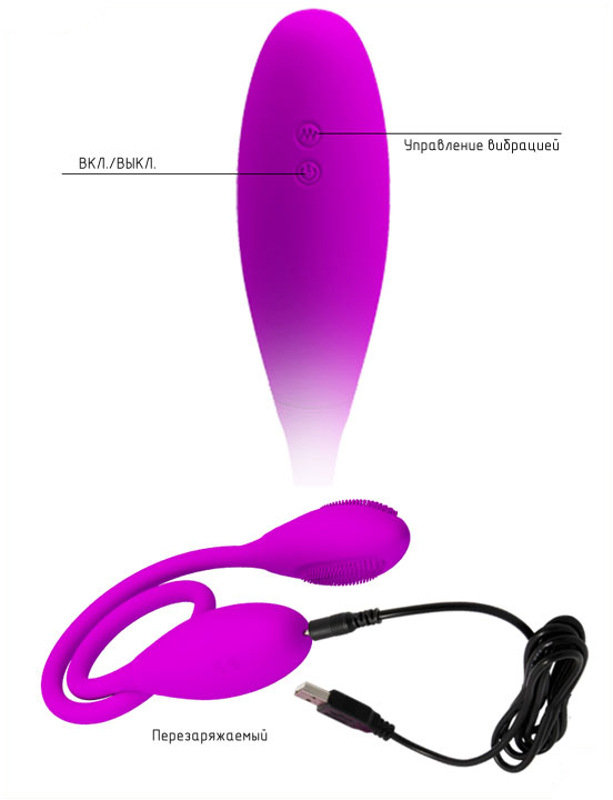 Мини-вибратор SNAKY VIBE на гибком стержне, 7 видов вибрации, 32x600 мм