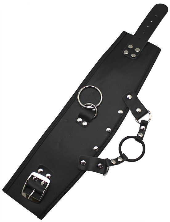 Кляп-кольцо на широком ошейнике