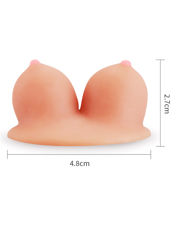Сувенир «Грудь на присоске», телесный, 4,5 см