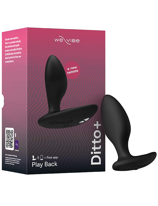 Анальная вибровтулка We-Vibe Ditto+, чёрный