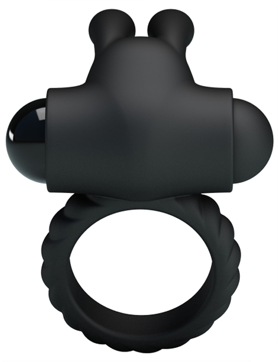 Эрекционное кольцо Eudora с вибрацией и дополнительной стимуляцией, внутр. диаметр 26 мм