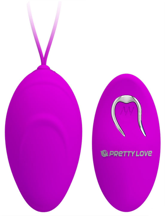Виброяйцо Hyper Egg с дистанционым пультом и силиконовым чехлом, фиолетовое, 35х74 мм
