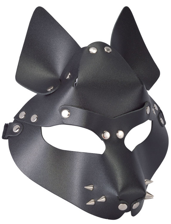 Маска БДСМ, Wolf с шипами, чёрная