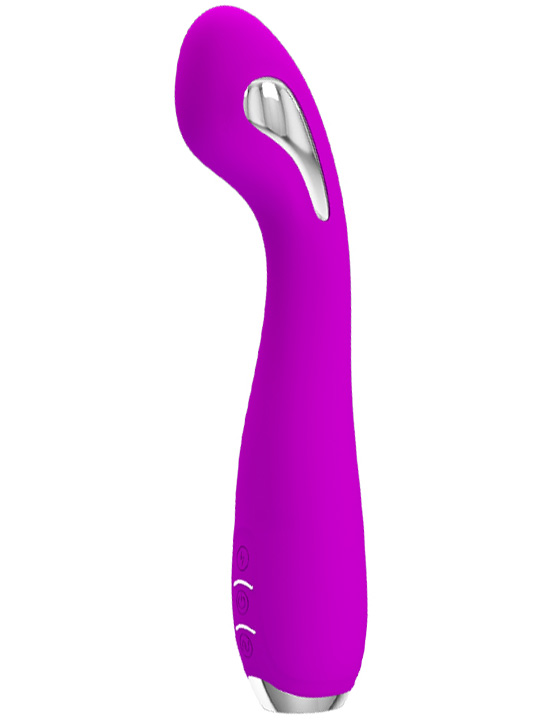 Вибратор HECTOR точки G с электростимуляцией, 7x5 режимов, силикон, фиолетовый, 32x195 мм