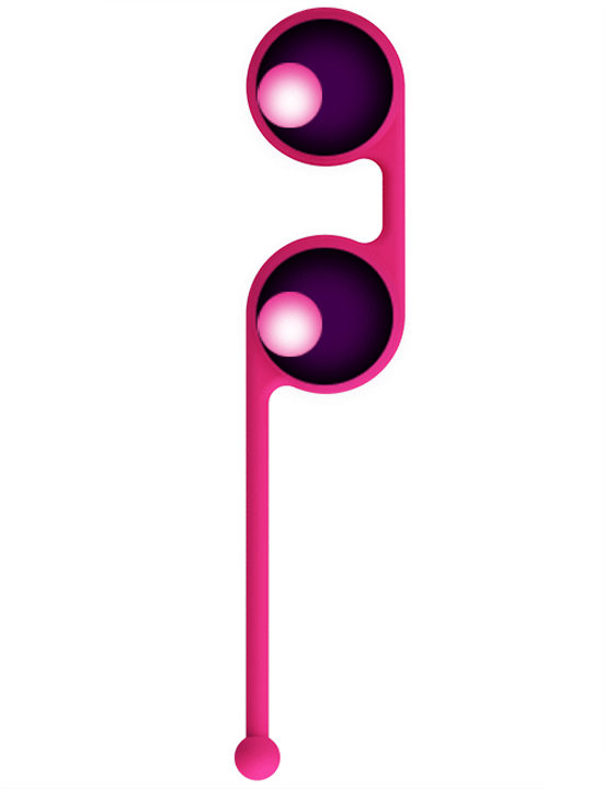 Вагинальные шарики Kegel Tighten UP III со смещённым центром тяжести, розовые 35x170 мм