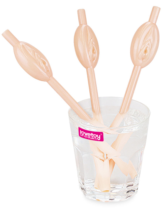 Соломинки с вагиной, 9 шт.