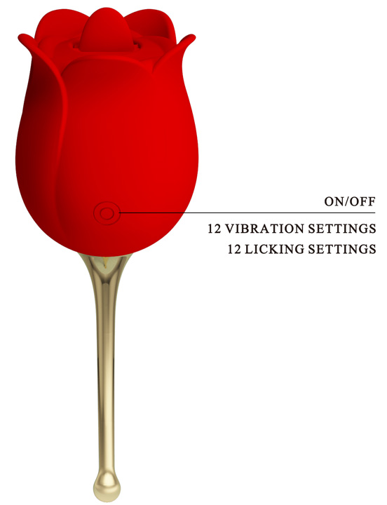 Клиторальный вибромассажёр Rose Lover, красный