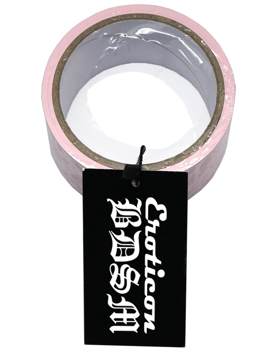 Скотч для бондажа, розовый, длина 17 м