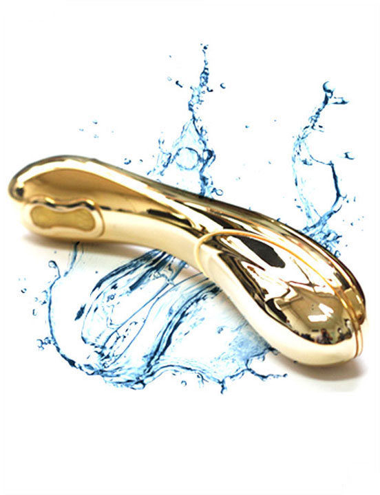 Вибратор позолоченный FLAMINGO с функцией нагрева, 7 видов вибрации, 45x175 мм