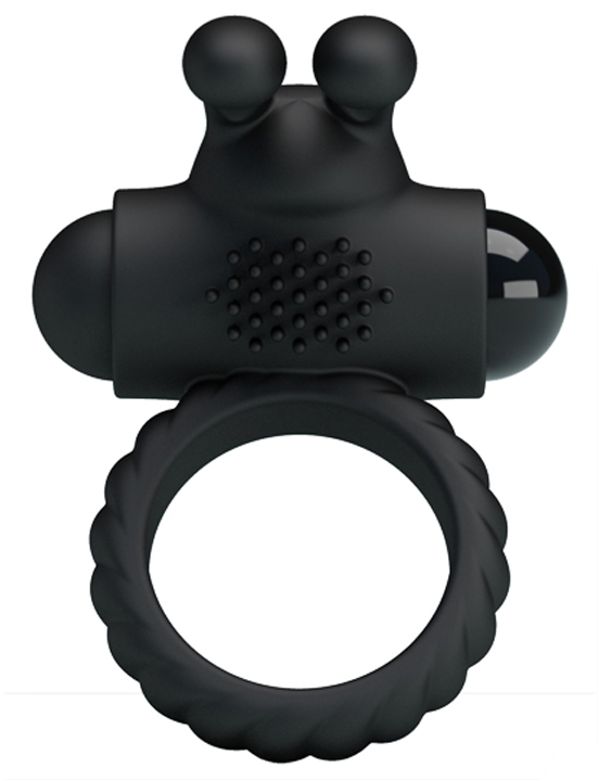 Эрекционное кольцо Eudora с вибрацией и дополнительной стимуляцией, внутр. диаметр 26 мм