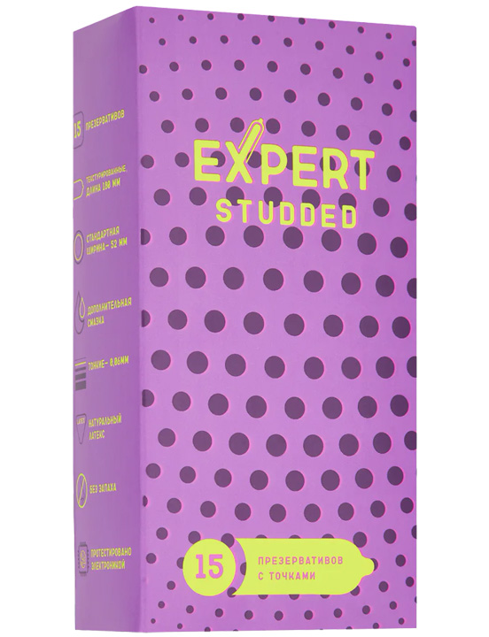 Презервативы Expert Studded, 15 шт.