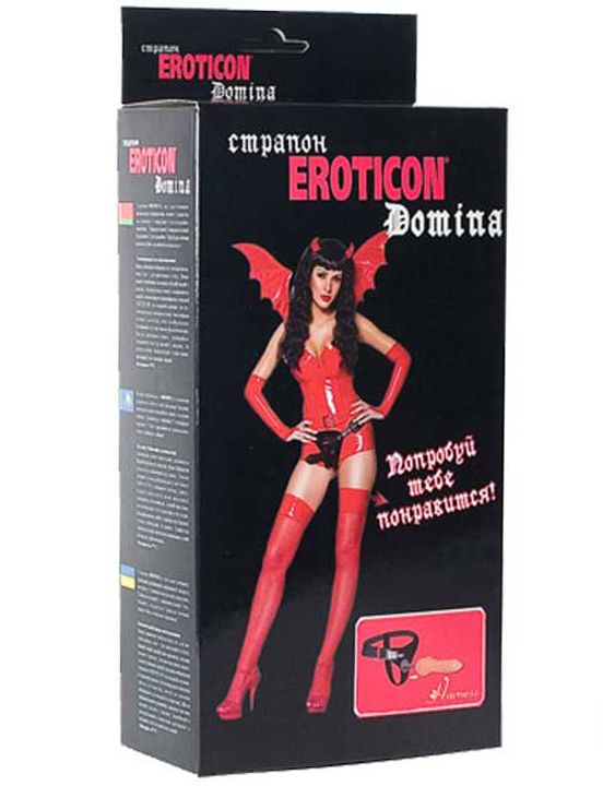 Страпон Domina, телесный, 45x180 мм