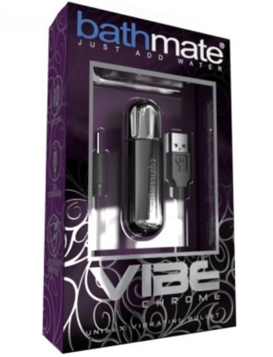 Вибропуля Bathmate Vibe Bullet, хром