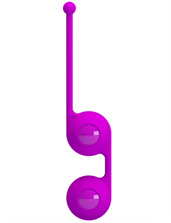 Вагинальные шарики Kegel Tighten UP III со смещённым центром тяжести, фиолетовые, 35x170 мм