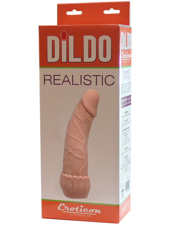 Фаллоимитатор Eroticon Realistic, ультраскин, 35x185 мм