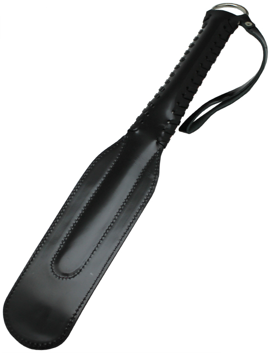 Хлопушка узкая, лакированная, красно-чёрная