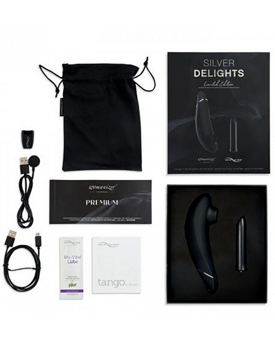 Набор Silver Delights: Womanizer Premium, We-Vibe Tango, чёрный